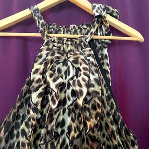 Cheetah halter blouse